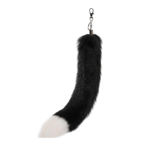Modefüchse Pelze Schwanz Schlüsselringe Hängende Ornamente Tasche Anhänger Anhänger Auto Keyring Handtasche Dekorationen Für Frauen Mädchen Bag Anhänger Charme Schlüsselbund Dekoration Einzigartig von YIGZYCN