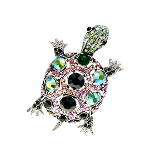 YIGZYCN Sparkling Strassstones Turtles Broschen Broschen Legierungstifte Elegante Brosche Legierung Textur Statement Brosche Für Besondere Anlässe von YIGZYCN