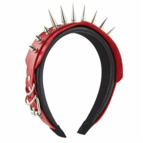 Spiked Stirnband Gothic Tiaras Leder Spiked Headpiece Steampunk Rock Stirnband Für Männer Punk Stirnband Nieten Stirnband Rock Stirnbänder Für Männer von YIGZYCN