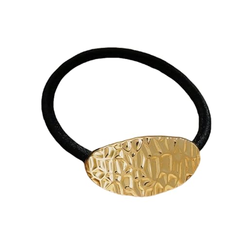 Trendige Metall-Haargummis in Fächerform für Frauen, bequemes, elastisches Haarseil, Zubehör, praktische Hochzeits-Party-Haarbänder, einfache Pferdeschwanz-Haarbänder von YIGZYCN