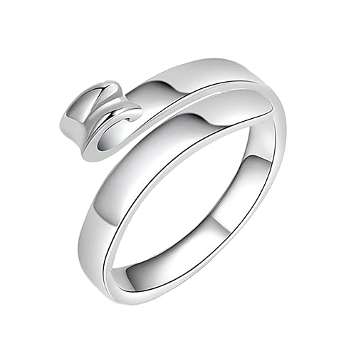 Verstellbarer Ring-Fadenführung, Fingerhalter, Fadenführung, Häkelring, offener Ring, Fadenführung, Fingerhalter für schnelleres Schnüren, verstellbarer Fingerring Schmuck von YIGZYCN