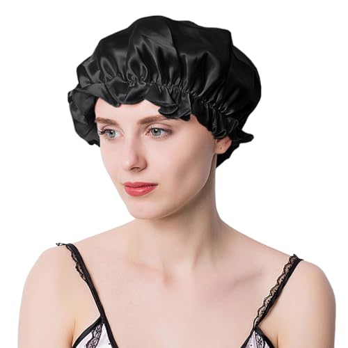 Wiederverwendbare Seiden Schlafmütze Für Tiefen Erholsamen Schlaf Duschhaube Für Frauen SatinSilk Duschhaube Zum Baden Weibliche Haarhaube Wiederverwendbare Seiden Schlafmütze Für Tiefen Erholsamen Schlaf Duschhaube Für Frauen SatinSilk Duschhaube Zum Baden Weibliche Haarhaube von YIGZYCN