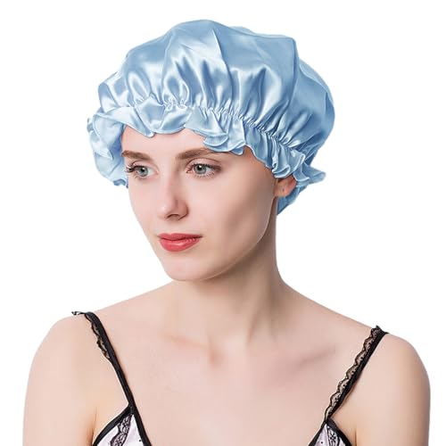 Wiederverwendbare Seiden Schlafmütze Für Tiefen Erholsamen Schlaf Duschhaube Für Frauen SatinSilk Duschhaube Zum Baden Weibliche Haarhaube Wiederverwendbare Seiden Schlafmütze Für Tiefen Erholsamen Schlaf Duschhaube Für Frauen SatinSilk Duschhaube Zum Baden Weibliche Haarhaube von YIGZYCN