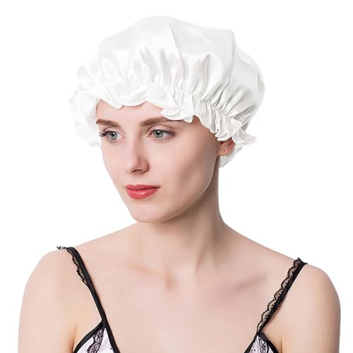 Wiederverwendbare Seiden Schlafmütze Für Tiefen Erholsamen Schlaf Duschhaube Für Frauen SatinSilk Duschhaube Zum Baden Weibliche Haarhaube Wiederverwendbare Seiden Schlafmütze Für Tiefen Erholsamen Schlaf Duschhaube Für Frauen SatinSilk Duschhaube Zum Baden Weibliche Haarhaube von YIGZYCN