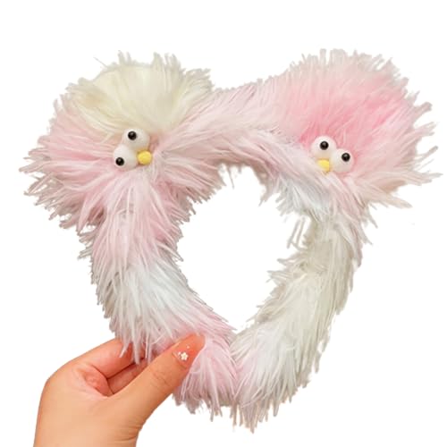 YIGZYCN 3D Augen Plüsch Hairhoop Wurst Mund Stirnband Weihnachten Party Kopfschmuck Mädchen Gesicht Waschen Stirnband Kinder von YIGZYCN