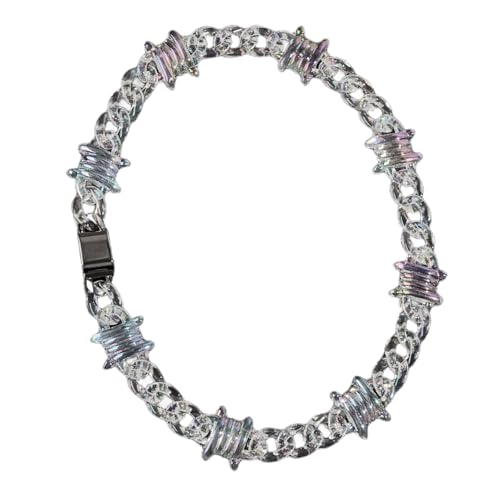YIGZYCN Acryl-Kette, Dornen-Halskette für Herren und Damen, Hip-Hop, Punk, mit Widerhaken, Halsband, Anhänger, Schlüsselbeinkette, Unisex-Zubehör von YIGZYCN