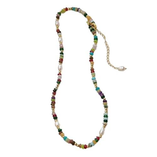 YIGZYCN Anspruchsvolle runde Perlen für Damen, Süßwasserperlen und Halskette, Schmuck, einzigartiger Halsschmuck, Perlen-Halskette von YIGZYCN