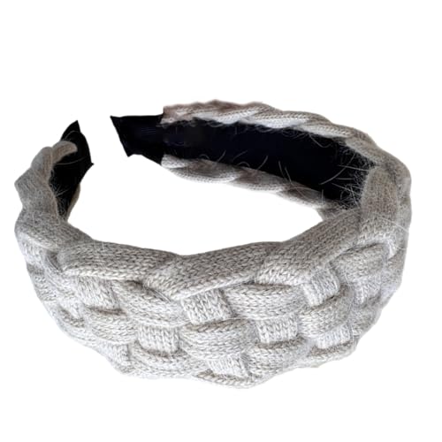 YIGZYCN Breites geflochtenes Stirnband für Frauen und Mädchen, Stoff-Haarbänder, modischer, einfarbiger Haarschmuck, stilvolle von YIGZYCN