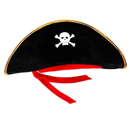 YIGZYCN Bühnenshow-Piratenhut für Cosplay-Party, Dreispitz-Hut, Halloween-Mottoparty-Hut, Rollenspiel-Piratenkostüm, YIGZYCN Bühnenshow-Piratenhut für Cosplay-Party, Dreispitz-Hut, Halloween-Mottoparty-Hut, Rollenspiel-Piratenkostüm, von YIGZYCN