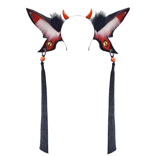 YIGZYCN Butterfly Stirnbänder Cosplay Devil Eye Flügel Haarbänder dunkle Kopfbedeckung Make -up waschen Gesicht Haarbänder von YIGZYCN