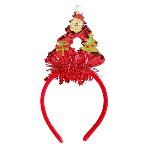 YIGZYCN Celebration Weihnachts-Haarreifen mit Lametta, Live-Übertragung, Haarband, Neujahrs-Kopfbedeckung für Erwachsene, von YIGZYCN