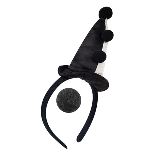 YIGZYCN Clown Stirnband und Nasenset lustige Kostümzubehör -Auftritte Cosplay -Kopfbedeckung für Halloween und von YIGZYCN