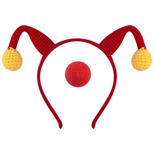 YIGZYCN Clown Stirnband und Nasenset lustige Kostümzubehör Performances Cosplay -Kopfbedeckung für Halloween und von YIGZYCN