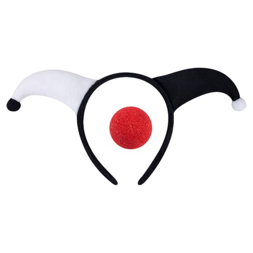 YIGZYCN Clown Stirnband und Nasenset lustige Kostümzubehör Performances Cosplay -Kopfbedeckung für Halloween und von YIGZYCN