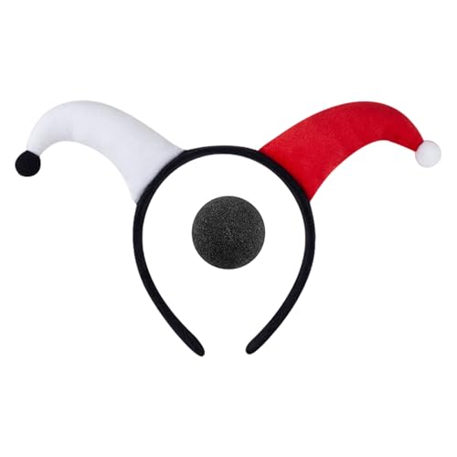 YIGZYCN Clown Stirnband und Nasenset lustige Kostümzubehör Performances Cosplay -Kopfbedeckung für Halloween und von YIGZYCN