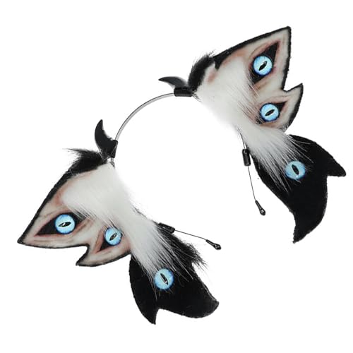 YIGZYCN Einzigartiges Plüsch-Tier-Ohr-Stirnband für Cosplay und Partys. Weiche schwarze Ohren-Haar-Accessoires für von YIGZYCN