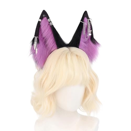 YIGZYCN Elastische Kunstpelz Wolf Ohrstirnbänder für Kostümpartys Cosplay -Event und Rollenspiele für Kleidungsstücke von YIGZYCN