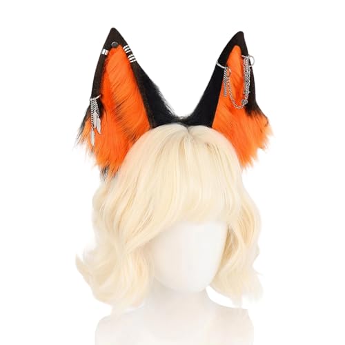 YIGZYCN Elastische Kunstpelz Wolf Ohrstirnbänder für Kostümpartys Cosplay -Event und Rollenspiele für Kleidungsstücke von YIGZYCN