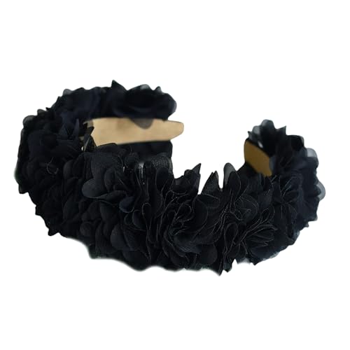 YIGZYCN Elegantes 3D -Blumen -Mesh -Stirnband für Frauen Mode Hair Accessoire Haarverzierungen für Hochzeiten und tägliche von YIGZYCN