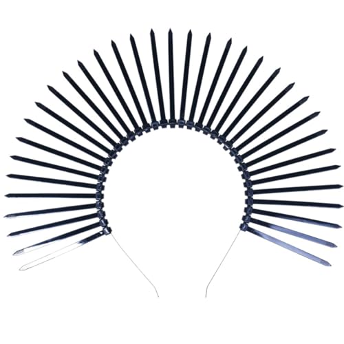 YIGZYCN Elegantes elegantes schwarzes fächerförmiges Stirnband, Kostüm-Haarteile, Halloween, Cosplay, Party-Zubehör für Frauen von YIGZYCN