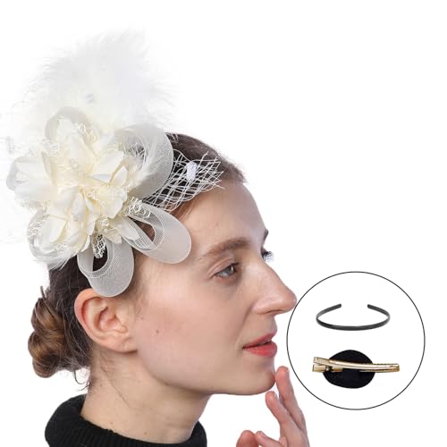 YIGZYCN Feder-Flapper-Haarspange, 1920er-Jahre-Abschlussball, Tänzer-Kopfbedeckung für besondere Anlässe, Hochzeit, Verlobung, YIGZYCN Feder-Flapper-Haarspange, 1920er-Jahre-Abschlussball, Tänzer-Kopfbedeckung für besondere Anlässe, Hochzeit, Verlobung, von YIGZYCN