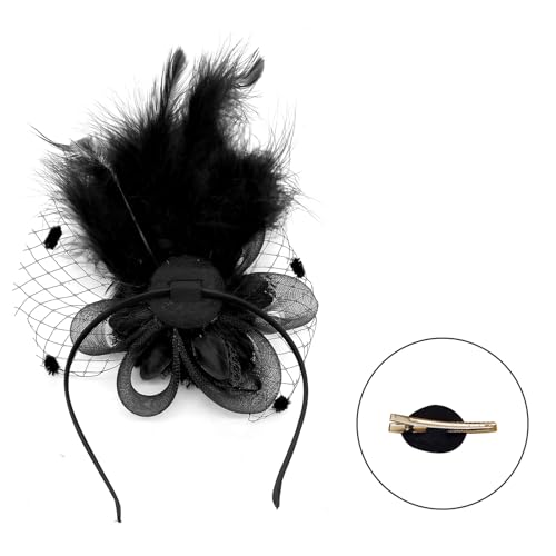 YIGZYCN Feder-Flapper-Haarspange, 1920er-Jahre-Abschlussball, Tänzer-Kopfbedeckung für besondere Anlässe, Hochzeit, Verlobung, von YIGZYCN