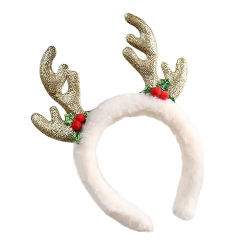 YIGZYCN Geweih Mistel Stirnband Weihnachten Kopfbedeckung Weihnachten Party Foto Requisiten Mistel Party Kopfbedeckung Cosplay von YIGZYCN