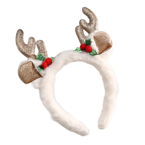 YIGZYCN Geweih Mistel Stirnband Weihnachten Kopfbedeckung Weihnachten Party Foto Requisiten Mistel Party Kopfbedeckung Cosplay von YIGZYCN