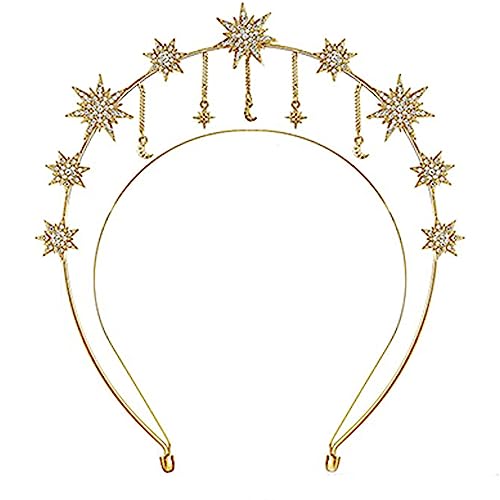 YIGZYCN Glitzerndes Schmetterlings-Kristall-Stirnband, Queen-Haarband für Festzug, Abschlussball, Braut, Hochzeit, Braut, von YIGZYCN