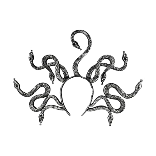 YIGZYCN Haarbänder, Halloween-Fotoautomaten-Requisiten, metallische Schlangen-Stirnbänder, Party-Kopfbedeckung, Kronen, von YIGZYCN