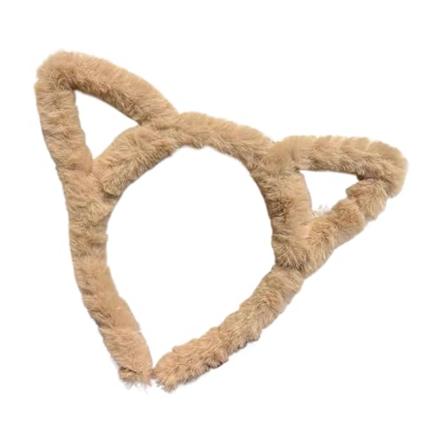 YIGZYCN Haarband Kätzchenohren Leopardenmuster Pelziger Plüsch für Halloween Cosplay Make-up Waschen Gesicht Bühne Spielen von YIGZYCN