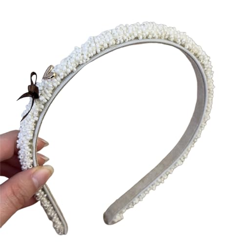 YIGZYCN Haarklammer, Haarband, Haarklemmen, niedlicher Haarfang, braune Schleife, Haarspangen, Perlen-Haarnadel für von YIGZYCN