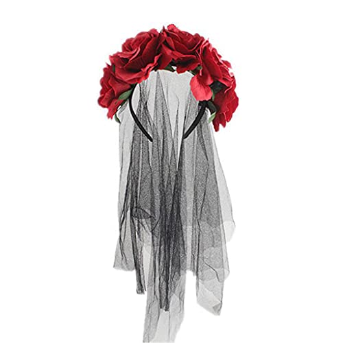 YIGZYCN Halloween Haar Hoop Mesh Spitze Stirnband Thema Party Leistung Kopfschmuck Karneval Cosplay Haar von YIGZYCN