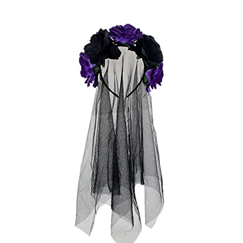 YIGZYCN Halloween Haar Hoop Mesh Spitze Stirnband Thema Party Leistung Kopfschmuck Karneval Cosplay Haar von YIGZYCN