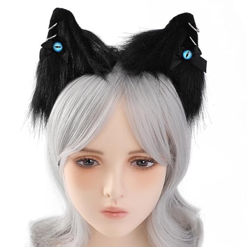 YIGZYCN Halloween Katze Ohr Stirnbänder Karneval Party Plüsch Kopfschmuck Film Enthusiasten Party Cosplay Animes Haarband von YIGZYCN