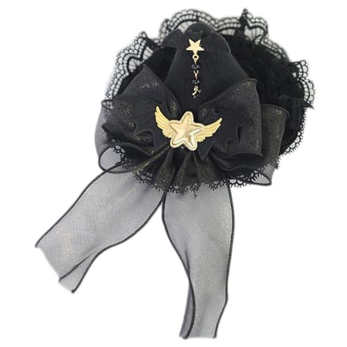 YIGZYCN Halloween-Kopfschmuck, Spitze, Hexenhut, Haarspange, große Schleife, Haarnadel mit Tüll, starker Halt, Haarnadel für YIGZYCN Halloween-Kopfschmuck, Spitze, Hexenhut, Haarspange, große Schleife, Haarnadel mit Tüll, starker Halt, Haarnadel für von YIGZYCN