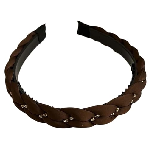 YIGZYCN Handgefertigte, mit Nieten besetzte Stirnbänder, Strasssteine, Mädchen, Prinzessin, geflochtene Kopfbedeckung, von YIGZYCN