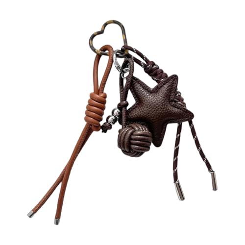 YIGZYCN Handgefertigte Braune Khaki Leder Sternbag Origination Einzigartige Geldbeuteldekoration Verleiht Dem Alltag Einen Hauch Von Eleganzen von YIGZYCN