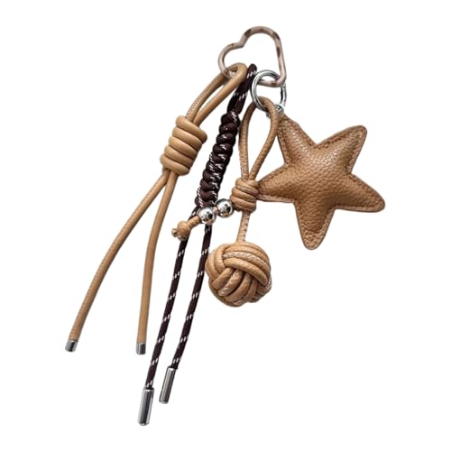 YIGZYCN Handgefertigte Braune Khaki Leder Sternbag Origination Einzigartige Geldbeuteldekoration Verleiht Dem Alltag Einen Hauch Von Eleganzen von YIGZYCN