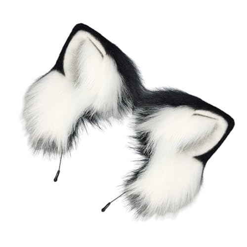 YIGZYCN Handgefertigte Kunstpelzkatzen Katzen Ohren Stirnband Animie Kopfbedeckung für Frauen und Teenager Cosplay von YIGZYCN