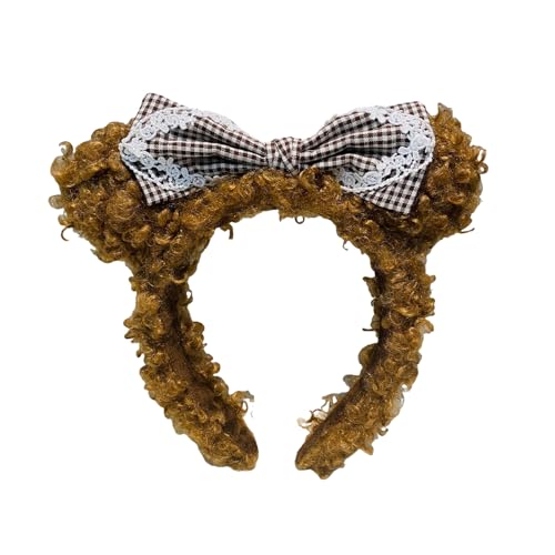 YIGZYCN Handgemachte Bär Ohr Stirnband Bär Mädchen Cosplay Zubehör Ohren Fursuit Maskerade Halloween Cosplay von YIGZYCN