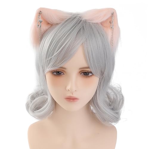 YIGZYCN Handgemachte Wolf Ohr Stirnbänder Kätzchen Mädchen Cosplay Kopfbedeckung Biest Ohren Fursuit Maskeraden Halloween von YIGZYCN