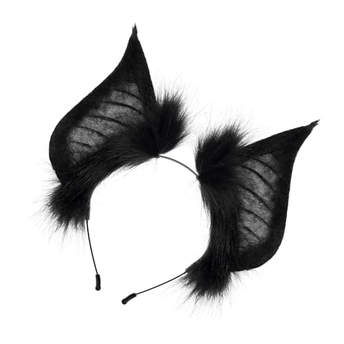 YIGZYCN Handgemachtes Fledermaus Ohr Stirnband Fledermaus Mädchen Cosplay Zubehör Biegsame Ohren Fursuit Maskerade Halloween von YIGZYCN