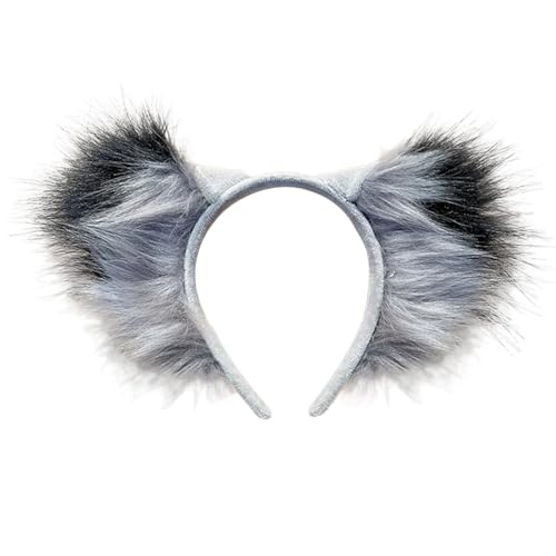 YIGZYCN Handgemachtes Hundeohr Stirnband Wolf Mädchen Cosplay Zubehör Wolf Ohren Fursuit Maskerade Halloween Cosplay von YIGZYCN