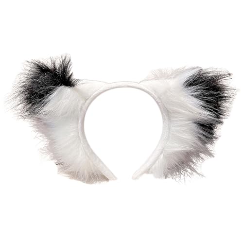 YIGZYCN Handgemachtes Hundeohr Stirnband Wolf Mädchen Cosplay Zubehör Wolf Ohren Fursuit Maskerade Halloween Cosplay von YIGZYCN