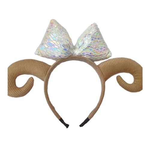 YIGZYCN Hübscher Haarreif aus Schafshorn, Cosplay, Animes, Charakter, Haarband, auffällige Maskeraden, Rollenspiele, von YIGZYCN