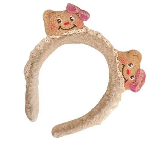 YIGZYCN Hübsches Plüschbären-Stirnband für Frauen und Mädchen mit Spitzen-Designs, Geburtstagsfeier, von YIGZYCN