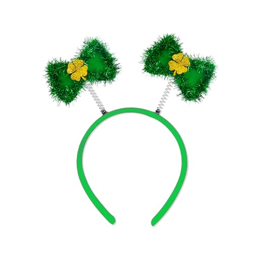YIGZYCN Irisches Haarband für Erwachsene mit Pailletten, /Schleife, glitzerndes Puder, St. Patricks Day-Stirnband, von YIGZYCN