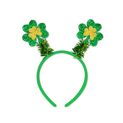 YIGZYCN Irisches Haarband für Erwachsene mit Pailletten, /Schleife, glitzerndes Puder, St. Patricks Day-Stirnband, von YIGZYCN