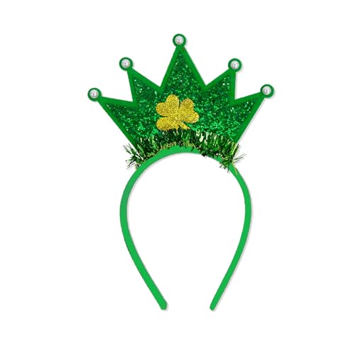 YIGZYCN Irisches Haarband für Erwachsene mit Pailletten, /Schleife, glitzerndes Puder, St. Patricks Day-Stirnband, von YIGZYCN